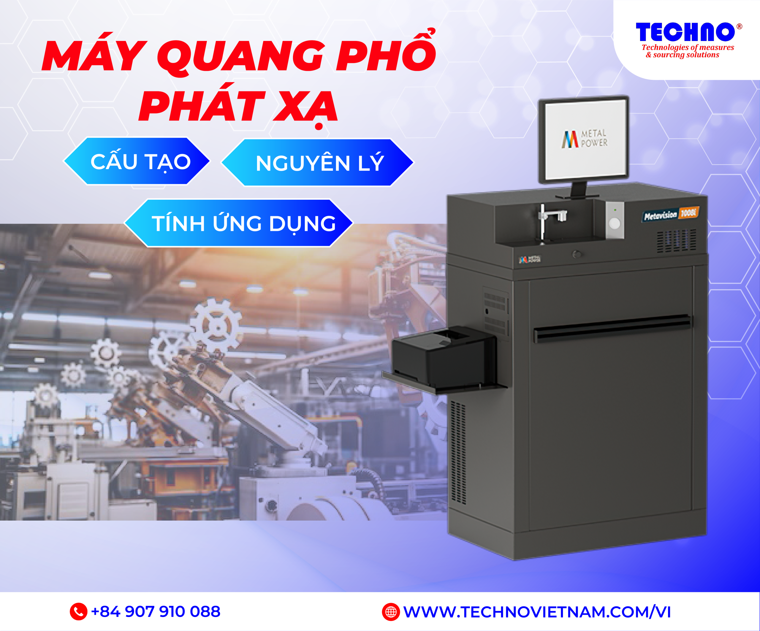 Máy quang phổ phát xạ: Cấu tạo, Nguyên lý, Tính ứng dụng