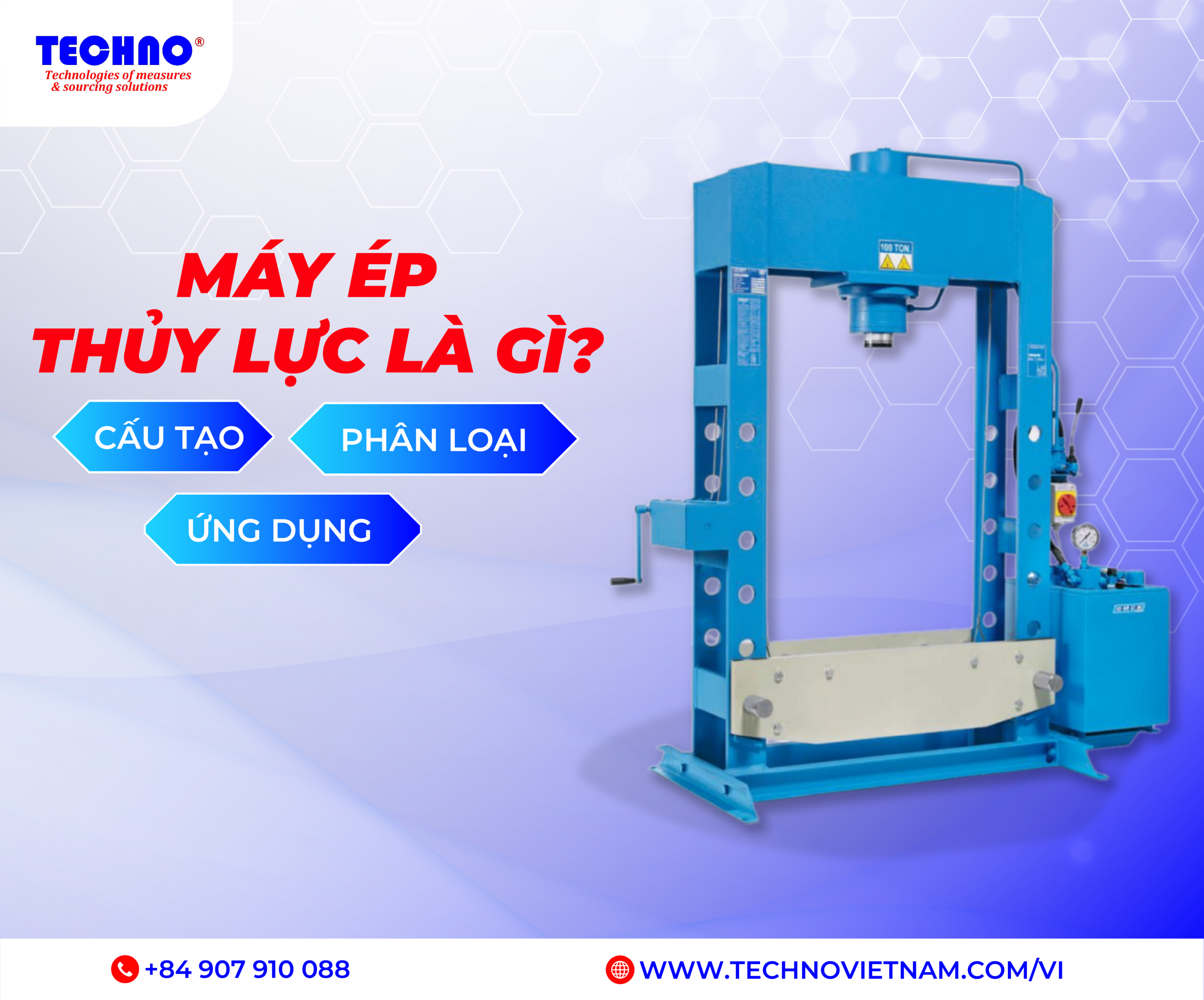 Máy ép thủy lực là gì? Cấu tạo, phân loại và ứng dụng