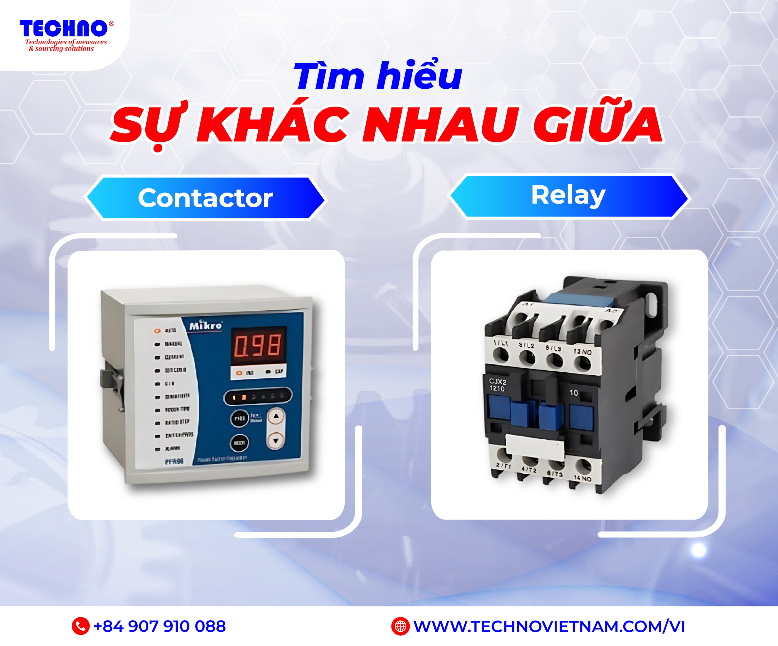 Tìm hiểu sự khác nhau giữa contactor và relay