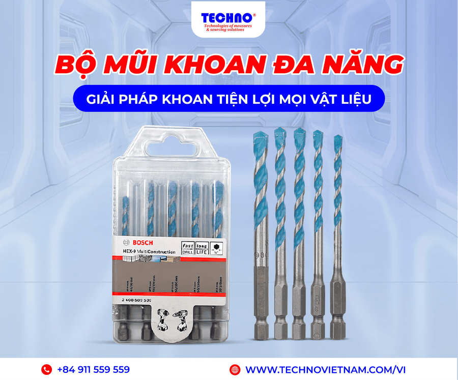 Bộ mũi khoan đa năng: Giải pháp khoan tiện lợi mọi vật liệu