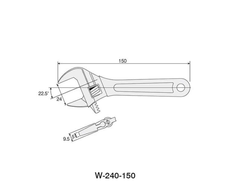 Cờ lê mỏ lết Hozan W-240