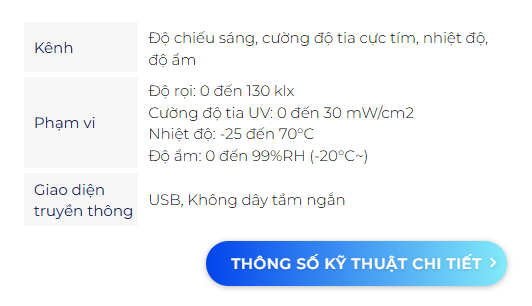 Thiết Bị Ghi Cường Độ Ánh Sáng Tia UV Nhiệt Độ và Độ Ẩm T&D RTR-574-S
