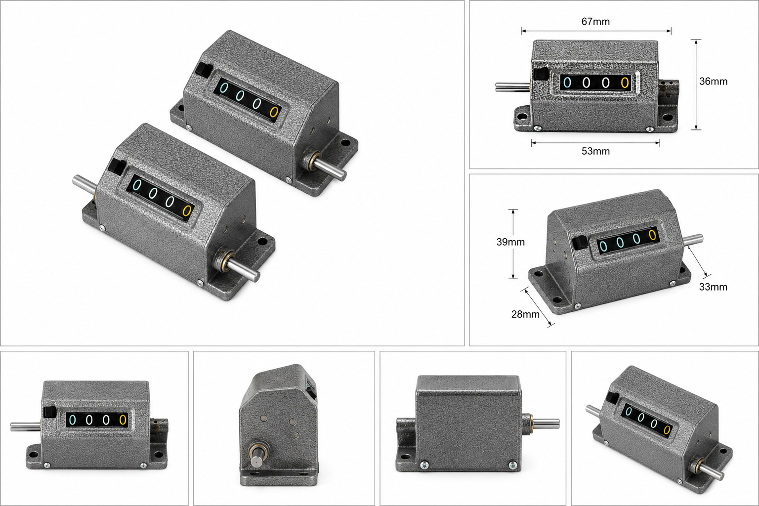Bộ đếm vòng quay cơ học tải nặng Line Seiki SP1-202/SP1-203 Series