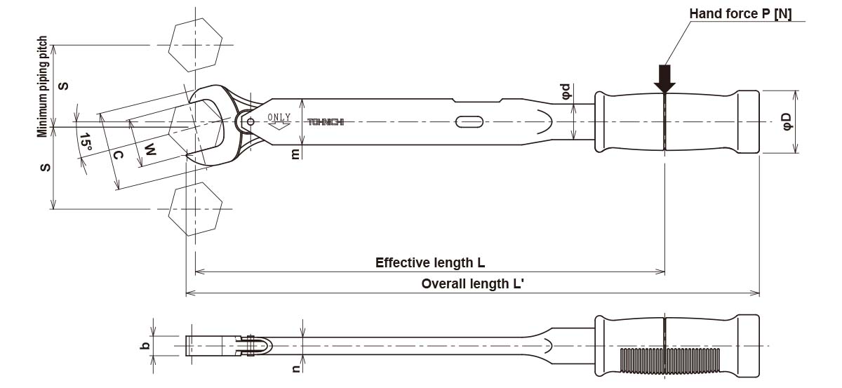 Cờ lê lực đặt trước Tohnichi SP2-H
