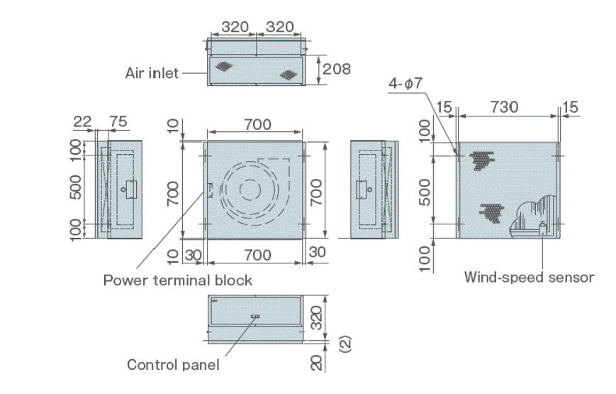 Thiết bị cấp khí sạch Apiste PAU-A11FFU/ PAU-A14FFU/ PAU-A17FFU