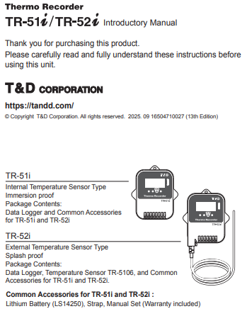 Bộ thu thập dữ liệu hồng ngoại Tandd TR-57DCi