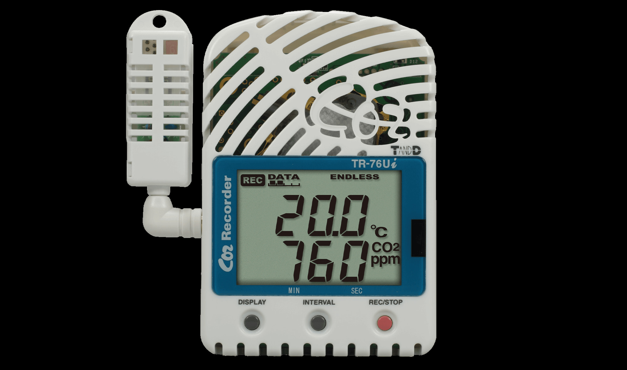 Thiết bị ghi nồng độ CO2, nhiệt độ và độ ẩm Tandd TR-76Ui