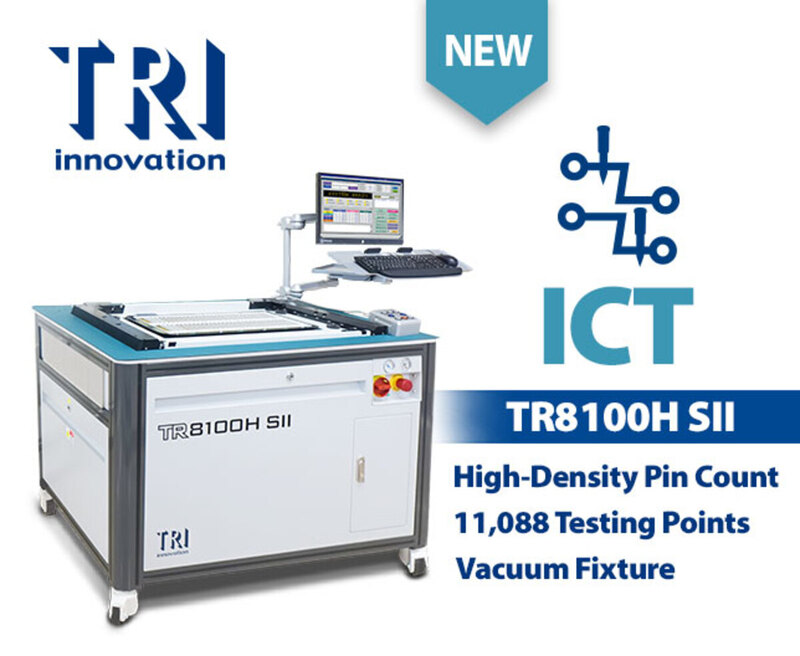 Thiết bị kiểm tra mạch in tự động TR8100 SII Series được thiết kế và đánh giá theo các tiêu chuẩn kỹ thuật
